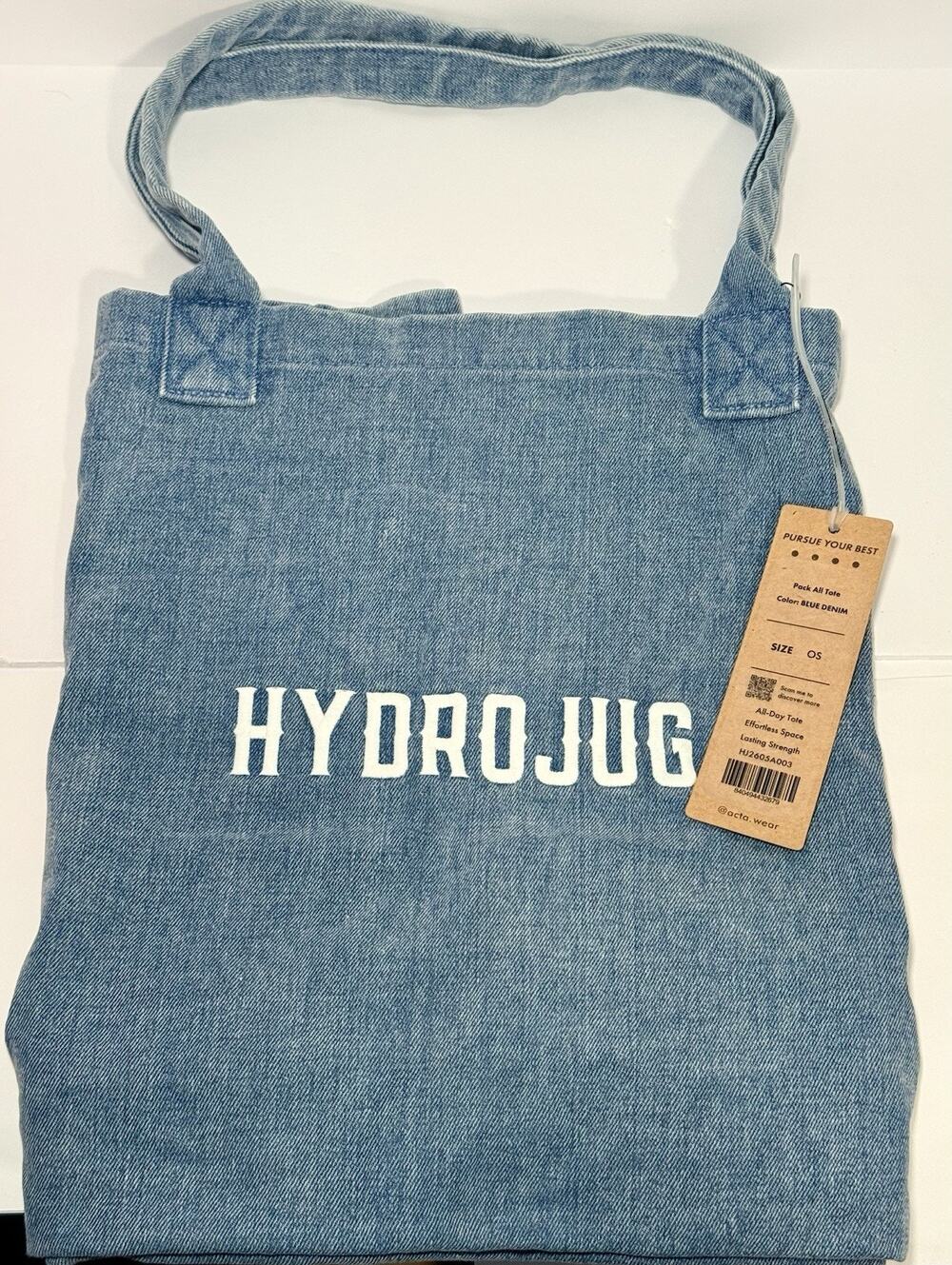 HydroJug X ACTA American Heritage Americana Frontier Blue Denim Tote Bag BNWT